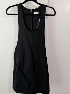 Hurley Black Sleeveless Cotton pinafore dress